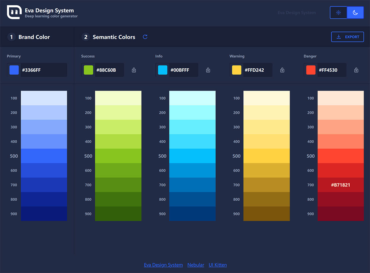 Eva Design System | 配色工具(图1) Eva-Design-System_-Deep-learning-color-generator---colors.eva.jpg