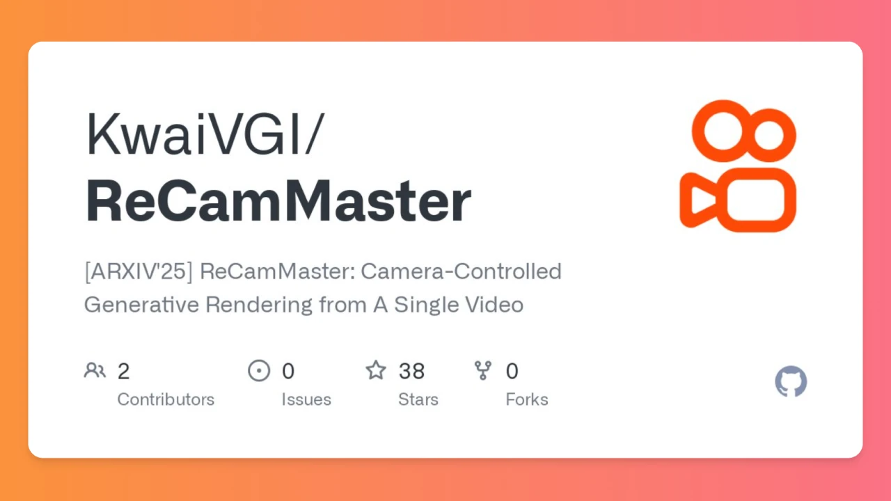 ReCamMaster：一种从单个视频生成新视角和运动轨迹视频的框架