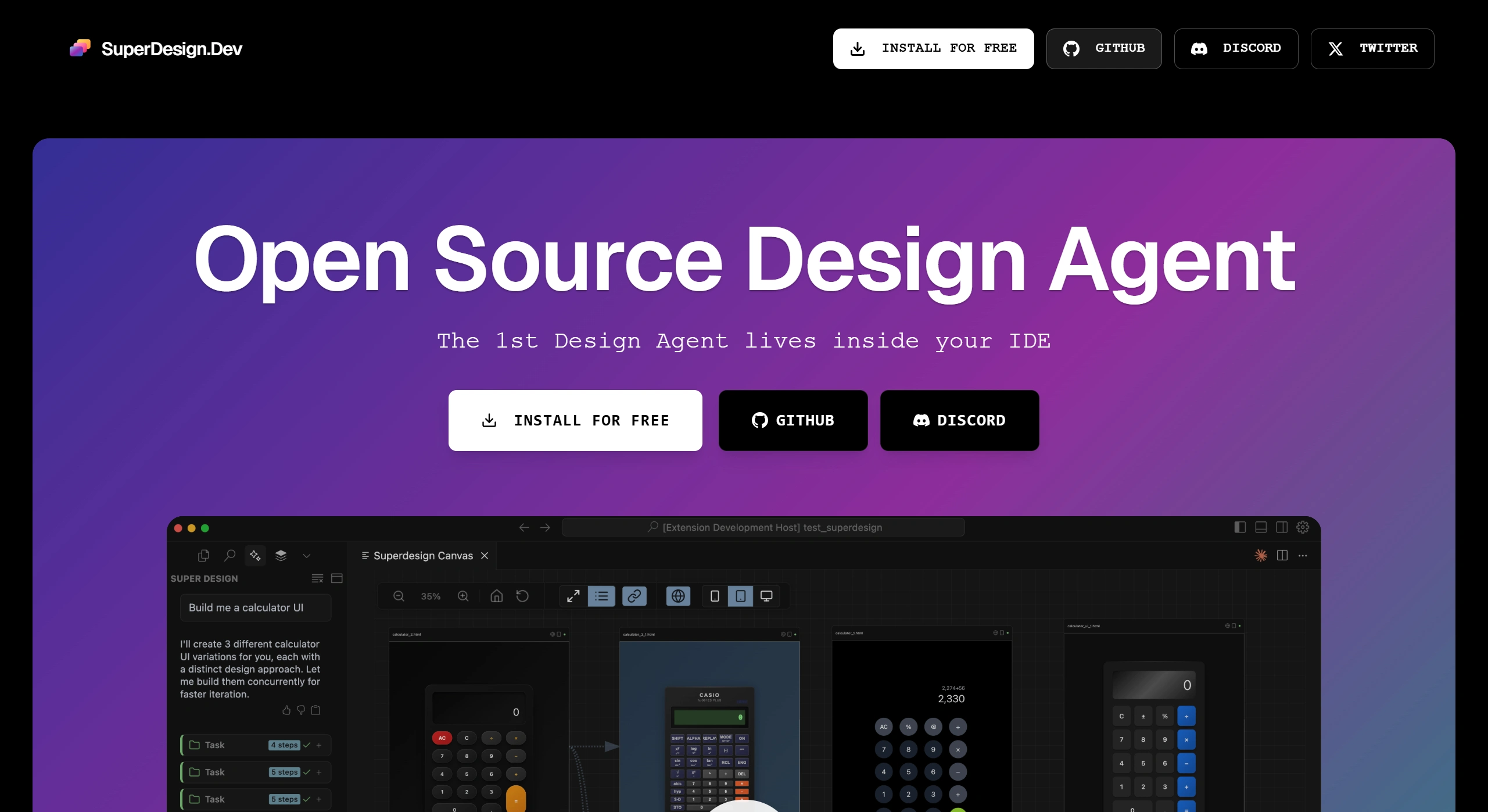 SuperDesign(图1) SuperDesign:一款开源AI设计Agent工具
