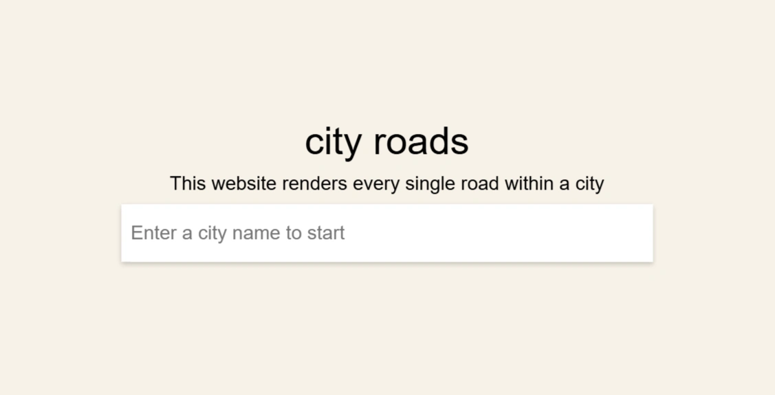 City-Roads-演示