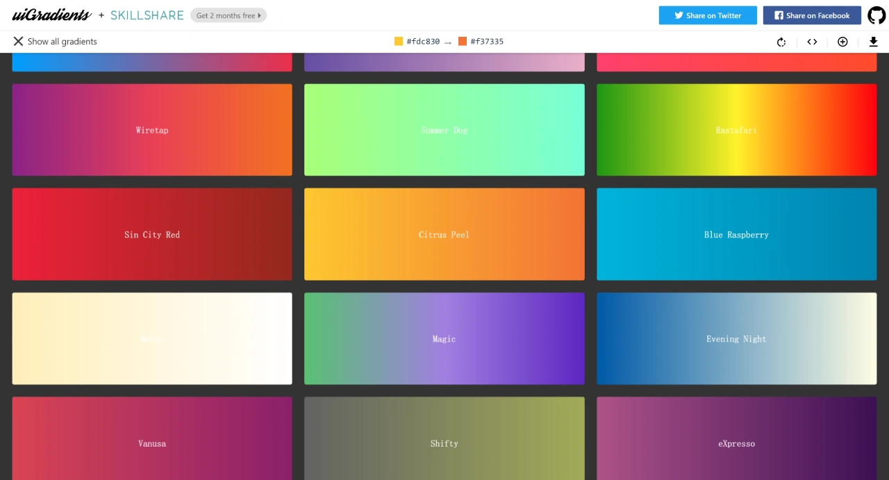 uiGradients - Beautiful colored gradients - uigradients