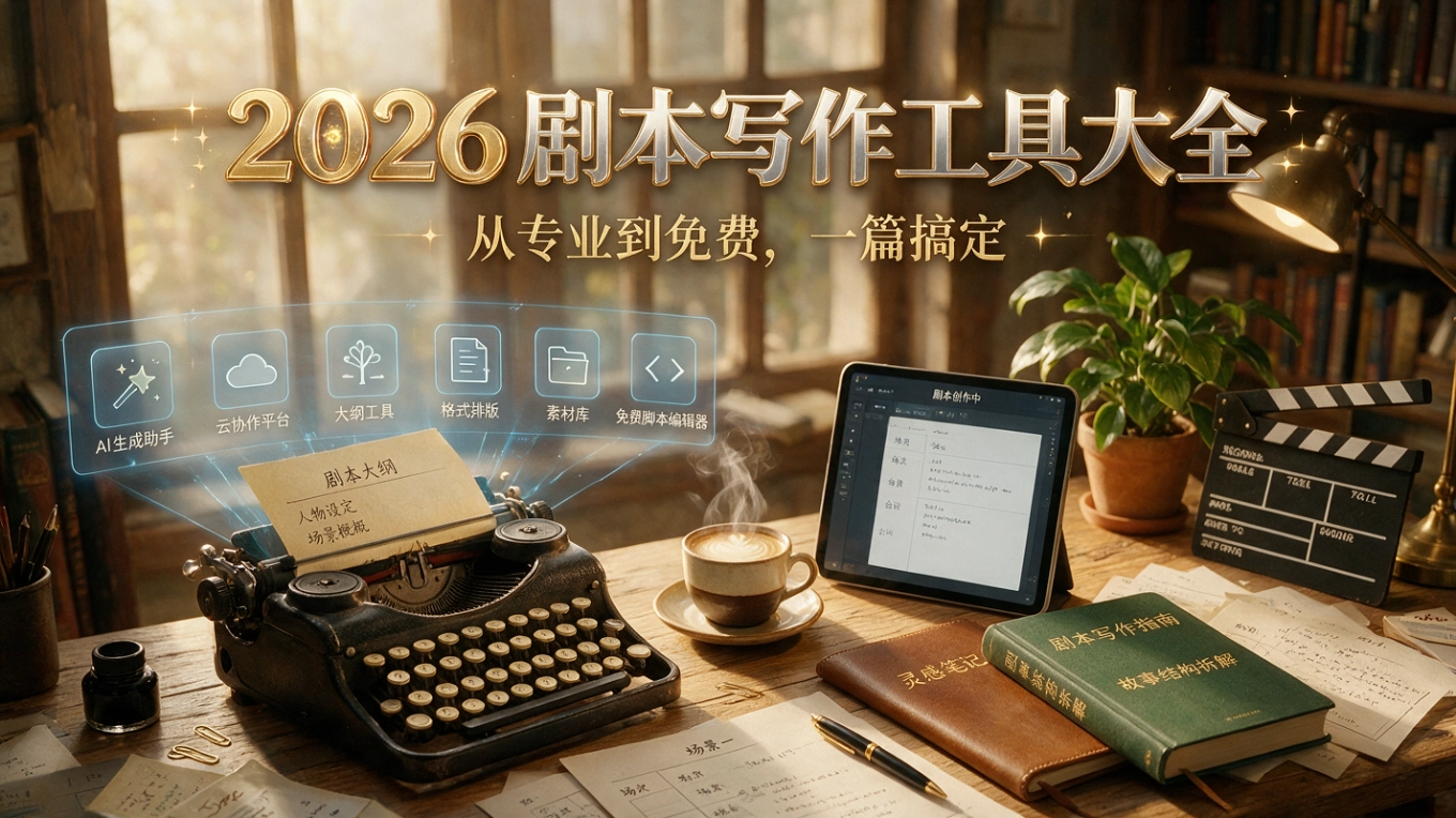 2026剧本写作工具集合：从专业到免费，一篇搞定